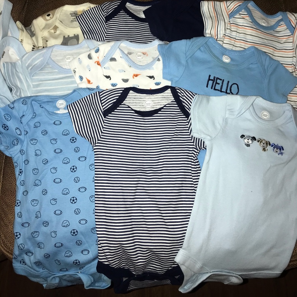 LOT of 0-3, 3-6 month onesies